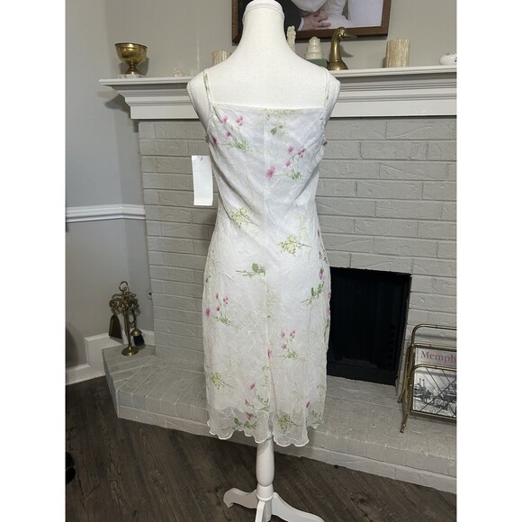 Vintage NWT Y2K Sz 9 90s Dress City Triangles Fairy Milkmaid Cottagecore Floral - Picture 4 of 6